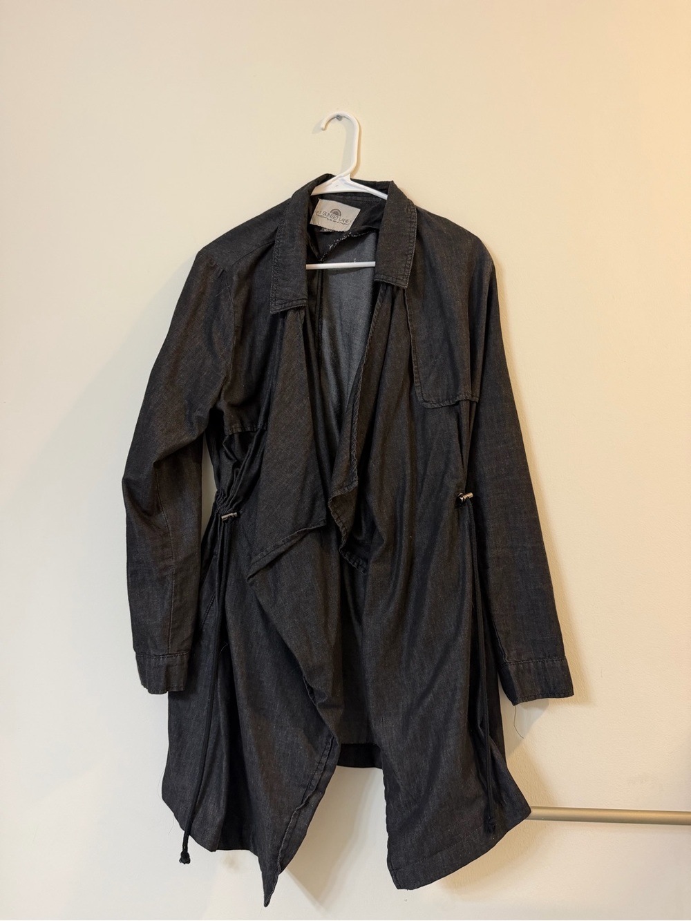 & Other Stories Charcoal Draped Trench Coat